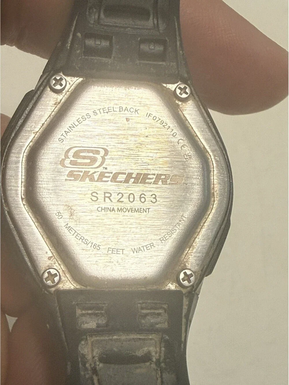 Skechers Tennyson Womens Digital Black Strap Watch Sr2063 Water Rest. Needs Batt